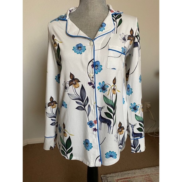 The Cat’s Deerly Pima Knit Pajama Night Shirt  (only) - Size Small - Picture 3 of 10